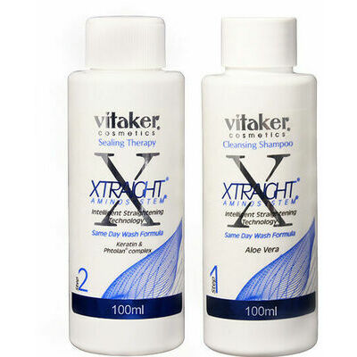 PROF. Vitaker London Xtraight AminoSystem Technology kit for straightening  and moisturizing hair treatment, 100ml+100ml 